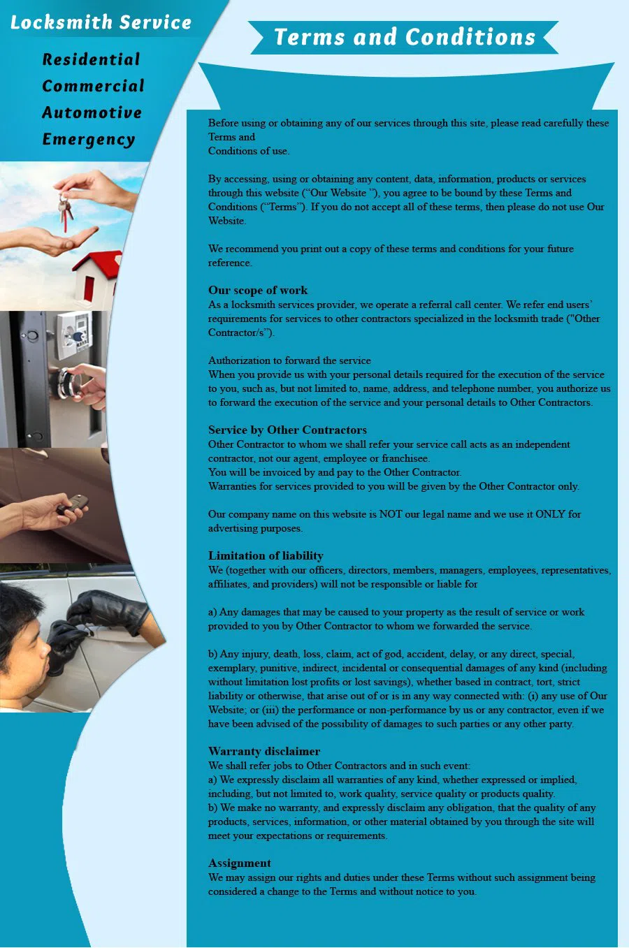 Ashburn Locksmith Service Ashburn, VA 703-270-6012 - TermsAndCondition-1